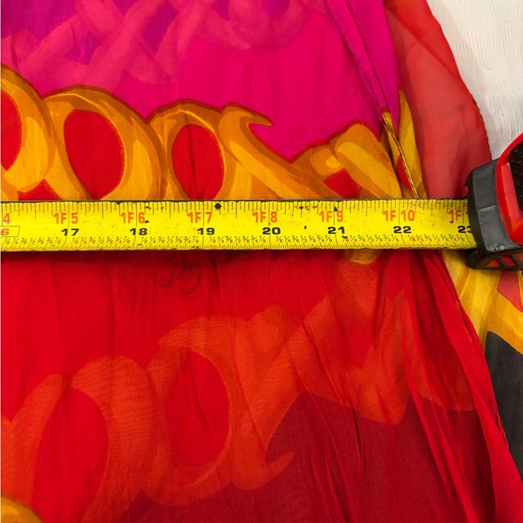 Women’s Silk Polyester XXXOOO Vibrant Colorful Scarf 68” L, 24” Wide - Picture 7 of 8